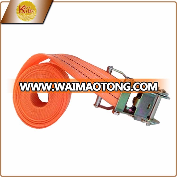 Strict quality test high tensile truck trailer lashing strap, retractable ratchet strap